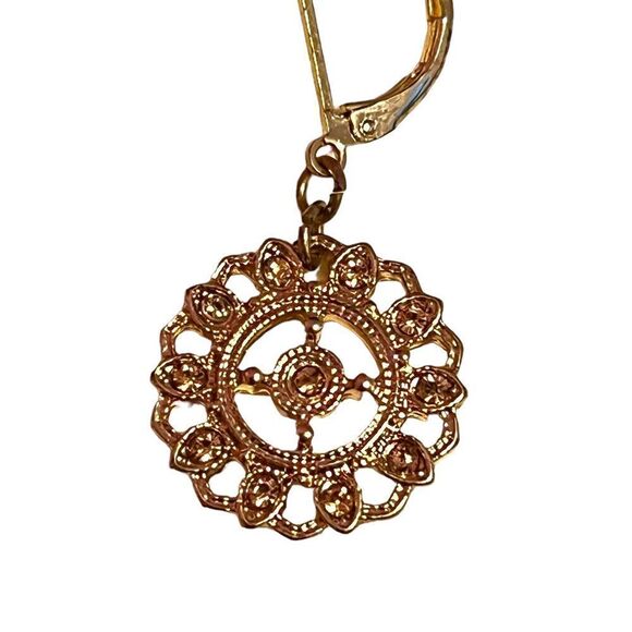 🤯5/$20🤯 Lauren Conrad Gold Tone Rhinestone Dangle Earrings NWT - Picture 2 of 3